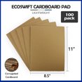 thumbnail image 3 of EcoSwift Brand Premium 8 1/2" x 11" Corrugated Cardboard Pads Inserts Filler Sheets 23 ECT, 8.5 in. x 11 in., Brown, 100-Pack, 3 of 6