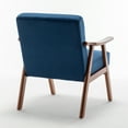 thumbnail image 3 of Knubmt Extra-Thick Backrest Arm Chair with Solid Wood Frame, Mid-Century Modern Accent Chair for Bedroom, Living Room, Office, 3 of 8
