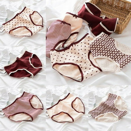 

Morefun Sweet And Lovely Love Underwear Girls Underwear Pure Cotton Crotch Mid-waist Briefs Ladies Underwear
