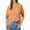 Orange, variant on Solid Color Plus Size Loose Fit O-Neck Puff Sleeve Long Tee For Women Stylish Comfortable Casual Tops Shirts Stylish Dailywear