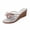Silver, variant on Womens Round Toe Platform Wedge Sandals Glitter Embellished Plus Size Height Boost Summer Slippers Casual
