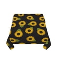 thumbnail image 5 of Wukai Sunflowers Waterproof Tablecloth for Kitchen Dining, Fits Square Tables for 2-4 Seats -60"x60", 5 of 7
