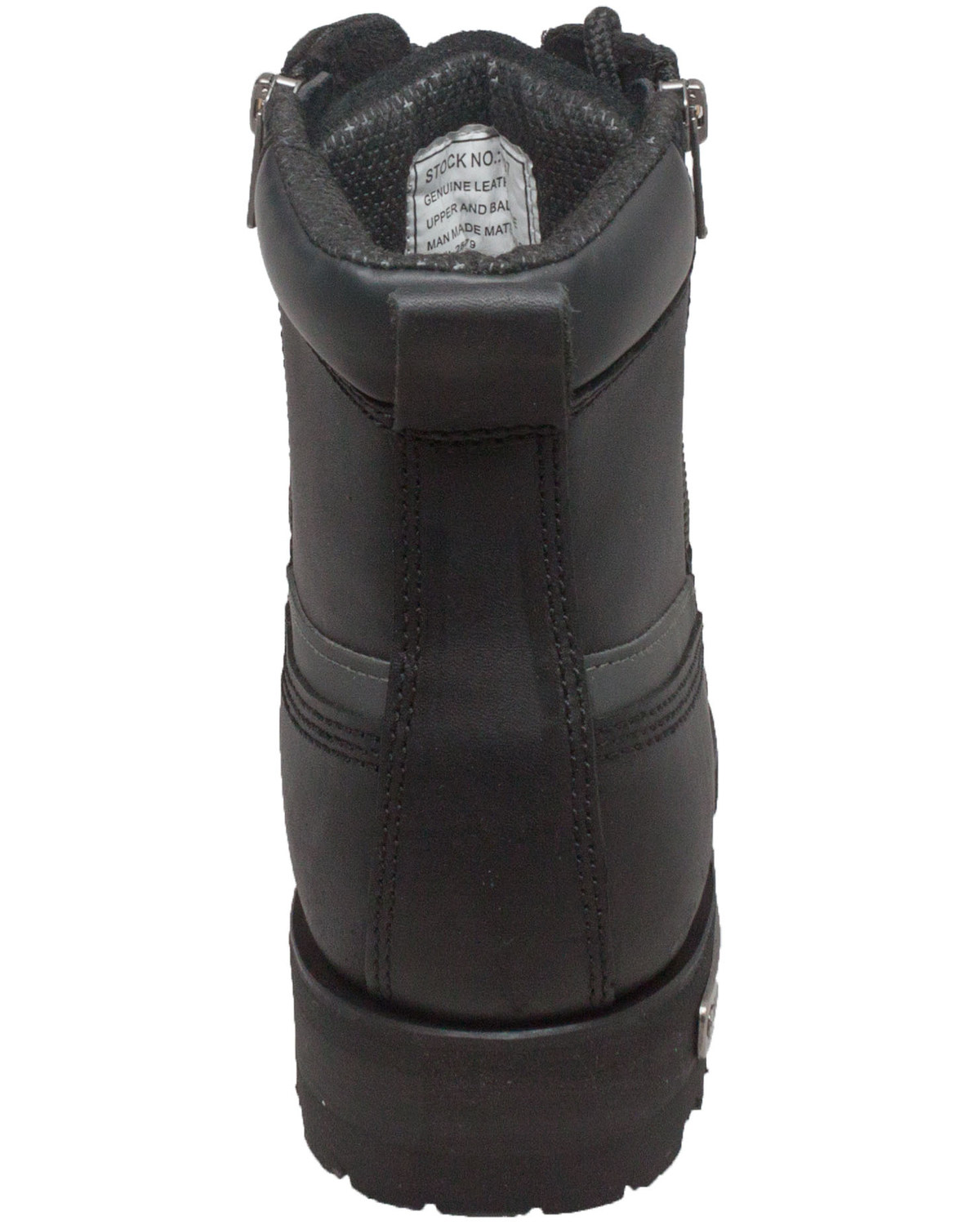 Hypard Men's 6" Reflective Double Zipper Biker Black Boot Size in 9.5, W - image 3 of 5
