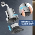 thumbnail image 6 of Filtered Shower  with 5 Modes,  High  Showerhead with Filter, 2-In-1 Fixed Showerhead Filter for Hard Water, Remove 99% Chlorine, Improves  Hair Condition (4 Inch ), 6 of 7