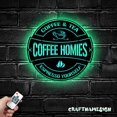 thumbnail image 3 of Craftnamesign Coffee and Tea Metal Sign LED Light, Coffee Sign, Coffee Shop Decor, 3 of 5