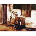 thumbnail image 2 of Sipos, Judit 14x12 Black Ornate Wood Framed with Double Matting Museum Art Print Titled - Cottage Bicycle, 2 of 4