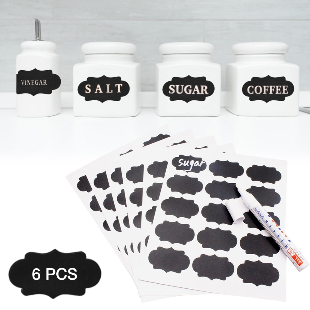 300PCS Home Chalkboard Jam Jar Bottle Tags Labels Stickers Blackboard Label 