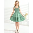 thumbnail image 4 of LOVEBAY Girls Dresses Summer Dress Tie Shoulder Sleeveless Beach Casual Solid Color Sundress Playwear Outfits, 4 of 9