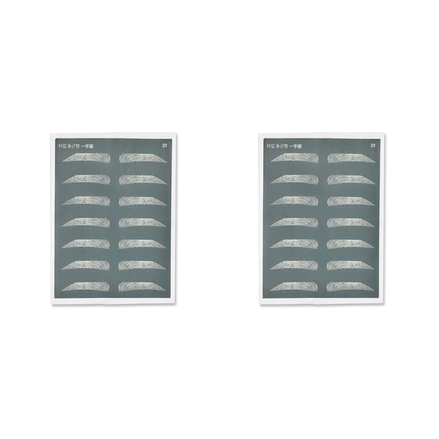 Vogacara Maquillaje permanente para práctica de cejas, plantilla profesional de silicona para cejas, accesorios de entrenamiento para artistas Type3 NO3