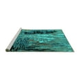 thumbnail image 2 of Ahgly Company Machine Washable Indoor Square Oriental Turquoise Blue Industrial Area Rugs, 8' Square, 2 of 4