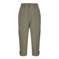 thumbnail image 7 of Besolor Womens Cargo Capris High Waisted Straight Leg Hiking Pants Lightweight Outdoor Athletic Casual Loose Cropped Trousers with Pockets, 7 of 7