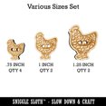 thumbnail image 2 of Barred Plymouth Rock Chicken Wood Buttons for Crochet Knitting Sewing DIY Craft - Various Sizes (8pcs), 2 of 7