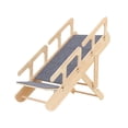 thumbnail image 4 of Bunblic Wooden Pet Stair Dog Ladder Portable Creative,Stable Carpeted Pet Ramp 2 in 1,for High Beds Cars for Small Medium Large Dogs 4 steps, 4 of 8