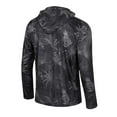 thumbnail image 3 of Men's Colosseum Black Iowa Hawkeyes Palms Printed Lightweight Quarter-Zip Hooded Top, 3 of 3