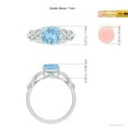 thumbnail image 4 of ANGARA Natural Criss Cross Shank Cushion 1.4 ct Aquamarine Engagement Ring in 14K White Gold for Women (Size-7mm) | March Birthstone, Anniversary, Jewelry Gift for Women | Natural Aquamarine Ring, 4 of 8