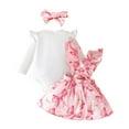 thumbnail image 6 of Zshosam Girl Outfit Newborn Infant Baby Girl Dress Clothes Winter Outfits Top Romper Overalls Dresses Suspender Skirt Set for Girls Size 6 12 Months,(Pink 6-12 Months), 6 of 7