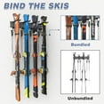 thumbnail image 6 of Garage Storage Organization System Ski Wall Rack Up to 10 Pairs of Skis Mount Hanger Home Shed and Garage Snowboard Wall Rack Holds Up to 300 lbs, 6 of 8