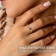 thumbnail image 4 of Anillo Sistble con piedra natal de febrero, amatista, chapado en oro blanco, 4 of 7