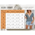thumbnail image 3 of TEMOFON Womens Tops Summer Floral Printed T-Shirts Casual Lace V Neck Tops Cute Short Petal Sleeve Blouses Bohemian Ladies Tunic Tops Blue Floral, 3 of 4