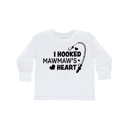 

Inktastic I Hooked Mawmaw s Heart with Fishing Rod Gift Toddler Boy or Toddler Girl Long Sleeve T-Shirt