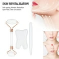 thumbnail image 3 of Rouleau Jadestone, Rouleau de Grattage Gua Sha Améliore la Circulation Réduction des Plis Réduit les Taches pour la Jambe Vert,Blanc, 3 of 7