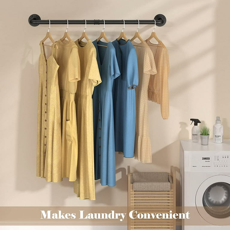 Clothes hanging bar laundry room sale