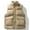 Khaki, variant on Men's Quilted Puffer Vest Winter Vests Outerwear Warm Water-Resistant Lightweight Sleeveless Jackets with Pockets