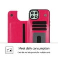thumbnail image 6 of Feishell for Samsung Galaxy A42 5G Wallet Case with Card Holder,Double Magnetic Clasp Back Flip Kickstand Durable PU Leather Shockproof Card Slots Protective Phone Case for Women Men, Rose, 6 of 8