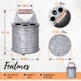 thumbnail image 5 of Autumn Alley Farmhouse - Soporte para cepillos de dientes para baños, soporte rústico galvanizado para cepillos de dientes, accesorios de baño de granja, decoración campestre, compartimento para pasta, 5 of 5