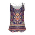 thumbnail image 5 of Puntoco Tops sin mangas para mujer Camiseta sin mangas holgada informal de verano con cuello redondo y estampado a la moda para mujer, 5 of 5