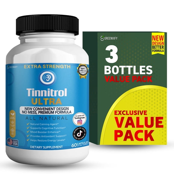 GreenVify Tinnitrol Ultra Dietary Supplement Capsules – Daily Wellness & Lifestyle Support