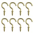 thumbnail image 2 of Renashed 7/8 Inches 50Pcs Brass Plated Ceiling Hooks Cups Screw Hooks, 2 of 4