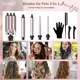 thumbnail image 2 of Olimit rizadoras cabello juego de tenaza rizadora profesional 5 En 1 waflera enchinadora cabello con guantes clips y peine SM-528, 2 of 8