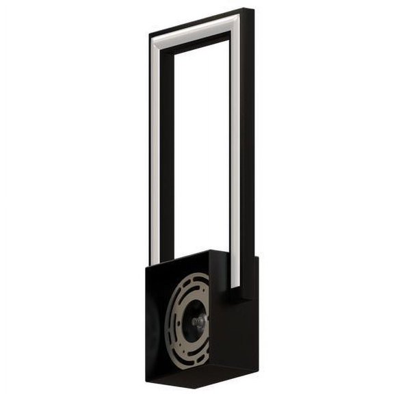 Ambiate Catola 12W LED Wall Sconce - Outdoor Lighting for Porches, Patios, and More - 3000K, 470 Lumens - Black Finish - ETL Listed