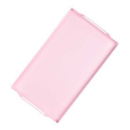 

Nordic Style Metal Rectangular Plate Storage Trays With Handle Fruit Western Food Plate Afternoon Tea Table Decor(Pink)