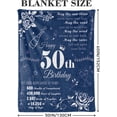 thumbnail image 3 of LHSHID Happy 60th Birthday Decorations Blanket Flannel Soft and Comfortable Anti static Bed Sofa Blanket 60x80in, 3 of 6