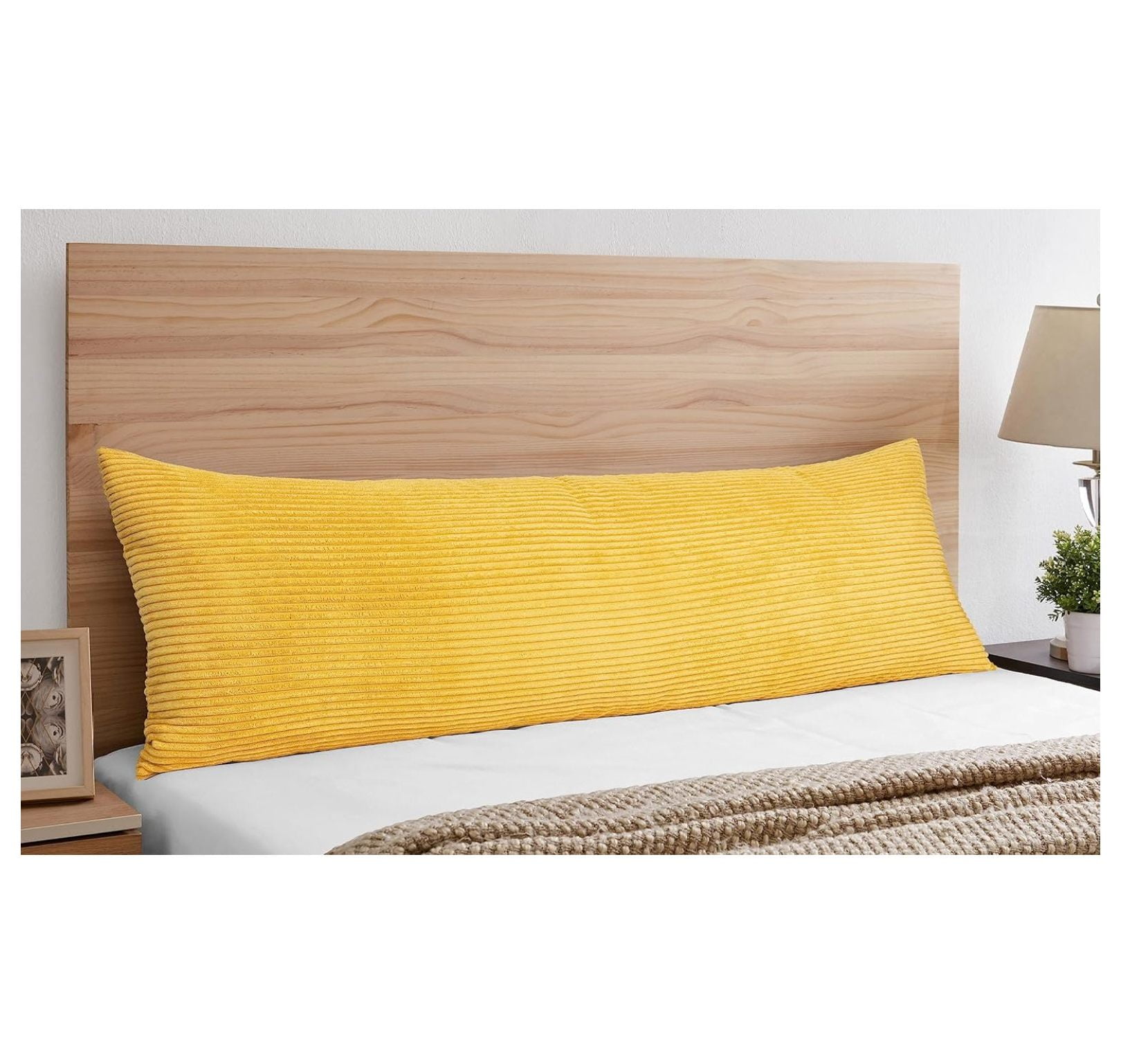 Yellow body pillow cover sale