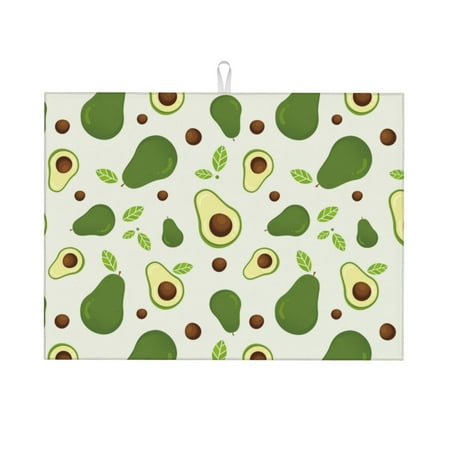 

Dish Drying Mat green avocado Highly Absorbent Microfiber Drying Mat Kitchen Counter or Sink Drawer Liner 18x24 Kitchen Drying Mat Coffee Mat Kitchen Essentials