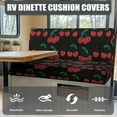 thumbnail image 4 of Uorisanigo Camper Dinette Cushion Covers Stretch Replacement Cartoon Cherry Print Couch Cushion Slipcovers Comfortable Sofa Furniture Protector Soft 2 Sets RV Sofa Cover, 4 of 7