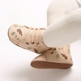 thumbnail image 5 of GYRATEDREAM Baby Boys Girls Frewalker Crib Shoes Infant Print Non-Slip Walking Shoes Toddler Soft Sole Bottom Shoes with Shoelaces Apricot for 0-18M, 5 of 8