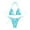 Light Blue, variant on ZQGJB Women's Halter Tie Side Triangle Bikini Set Vintage Floral Printed High Cut 2 Piece Bikini Swimsuit Bathing Suit(Dark Blue,M)