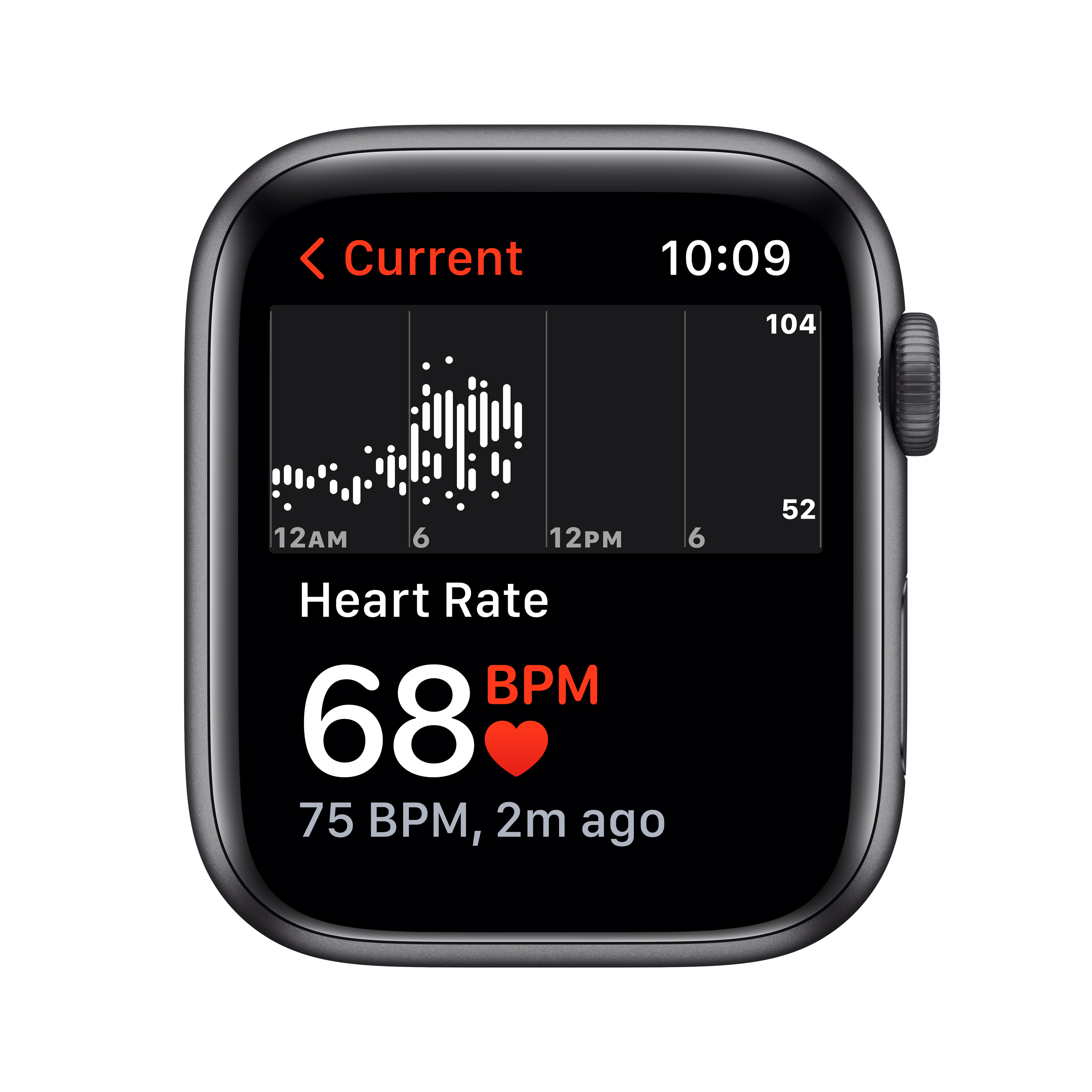 Apple Watch SE (1st Gen) GPS, 44mm Space Gray Aluminum Case with Midnight Sport Band - Regular - image 4 of 9