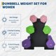 thumbnail image 2 of Juego de Mancuernas de Neopreno – Coloridas – Para Gimnasio en Casa – Incluye Funda de Almacenamiento – Pesas para Ejercicio – Incluye pares de 3, 5 y 8 lb – Rack negro, 2 of 7