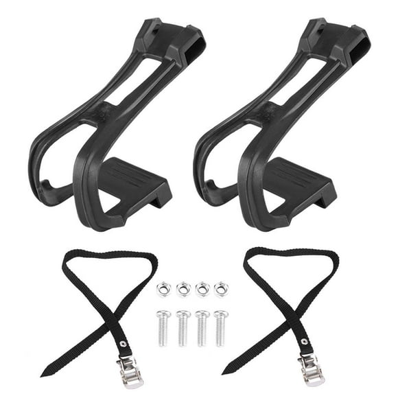 Rdeghly 1 Set Cycling Bicycle Bike Toe Clip Toe Pedal Clips & Straps for Fixie Road Bike Non-Slip, Bike Toe Pedal Clip, Cycling Bicycle Toe Clip