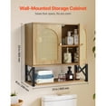 thumbnail image 2 of KFFKFF Bathroom Wall Cabinet with 2 Doors and Adjustable Shelf, Wall-Mounted Organizer for Over-the-Toilet Storage, Hanging Unit with Shelves and Open Partition for Kitchen, Laundry Room, or Restroom, 2 of 9