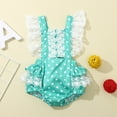 thumbnail image 4 of Baby Girls Romper Dresses Sleeveless Lace Floral Romper Bodysuit Square Neck Dress Summer Birthday Outfit Clothes for and 5T, 4 of 8