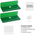 thumbnail image 4 of Wall Mount Shelves Set of 2 for Bedroom, Bathroom, Kids Room & More - Drill Free Acrylic Shelf with Cable Clips, Waterproof Strong Adhesive, Easy to Install (Emerald), 4 of 4