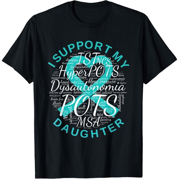 t-shirt Dysautonomia POTS Awareness Warrior Cure Heart Ribbon T-Shirt mens t shirt,black,women,funny,misfits,men,journey
