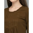 thumbnail image 5 of Prettify Women Straight Regular 3/4th Sleeve Casual Female Green Western Top, 5 of 5