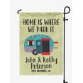 thumbnail image 1 of Printtoo Tan Home Is Where We Park It Retro Camp Trailer Camping Flags Personalized Outdoor GardenFlagsCamp Decor Accessory Double SidedFlags12.5x18 Inches, 1 of 4